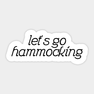 Hammocking Sticker